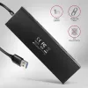 Axagon HUE-F7A 7x USB 3.2 Gen 1 ALU FLAT Hub micro power IN 1m USB-A USB 3.2 Gen 1 (3.1 Gen 1) Type-A 5000 Mbit/s Schwarz
