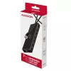Axagon HUE-F7A 7x USB 3.2 Gen 1 ALU FLAT Hub micro power IN 1m USB-A USB 3.2 Gen 1 (3.1 Gen 1) Type-A 5000 Mbit/s Schwarz