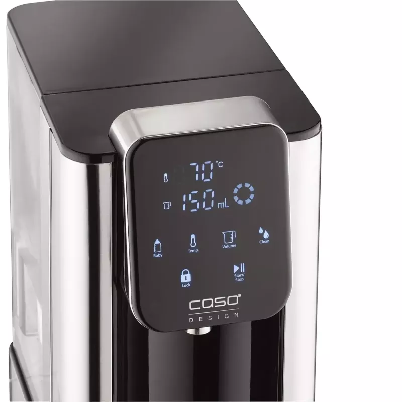 Caso Hot 7 Turbo Heißwasserspender, 2,7 L, 2200-2600 W, Schwarz/Edelstahl