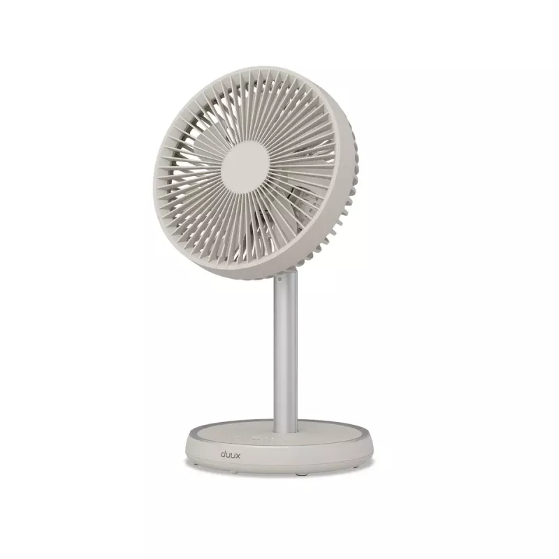 Standventilator Duux Rize Flex 21 cm, 4 Geschwindigkeiten, Oszillation, 10 W, greige