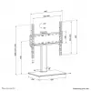 Neomounts DS45-430BL14 TV-Ständer 32-55 Zoll - schwenkbar, 139,7 cm (55 Zoll), 100 x 100 mm, 400 x 400 mm, -35 - 35°, Stahl, Schwarz