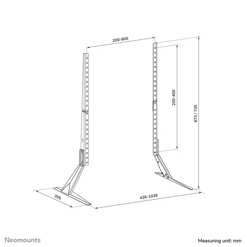 Neomounts DS45-430BL19 TV-Ständer 23-75 Zoll