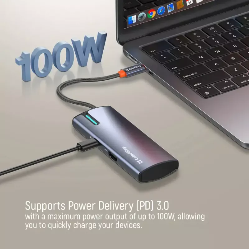 Dockingstation ColorWay CW-HUB01 5-in-1 USB-C mit HDMI und Ethernet