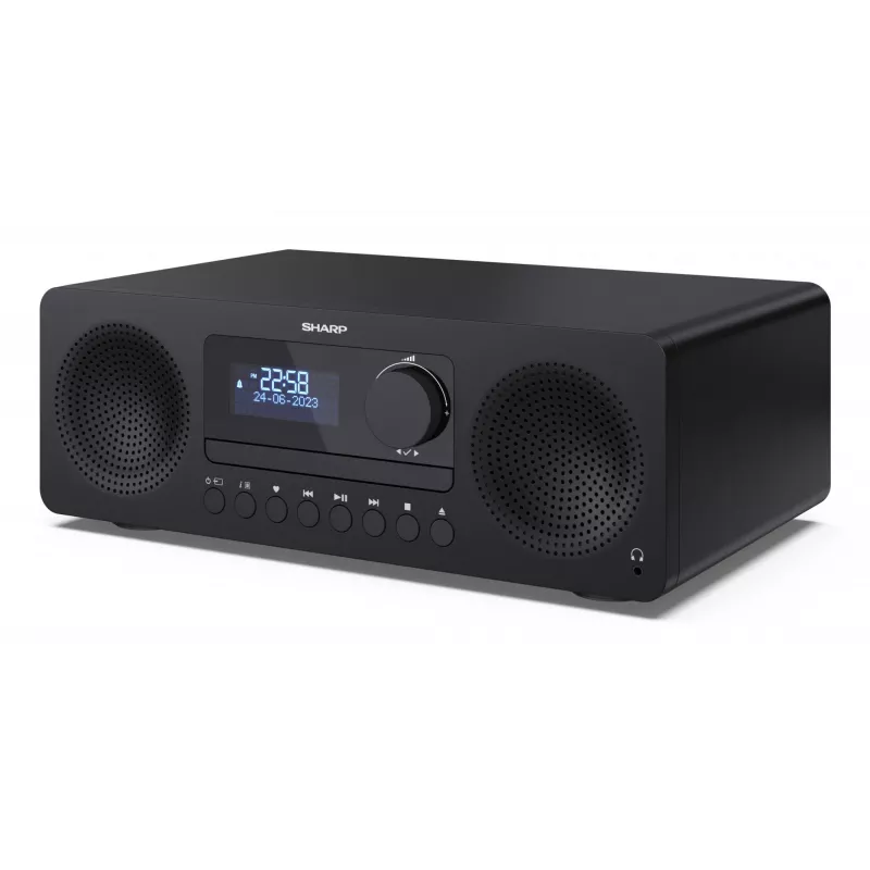 Home-Audio-Mikrosystem Sharp XL-B720D 30 W, 2-Wege-Lautsprecher, DAB/DAB+/FM, optischer Disc-Player, schwarz