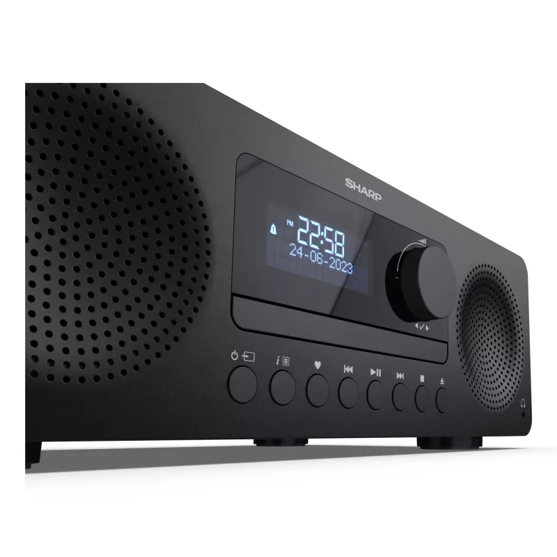 Home-Audio-Mikrosystem Sharp XL-B720D 30 W, 2-Wege-Lautsprecher, DAB/DAB+/FM, optischer Disc-Player, schwarz