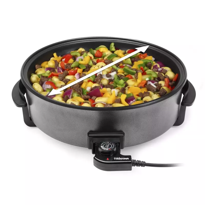 Elektrische Bratpfanne Tristar PZ-9145 XXL - 40 cm, 1500 W, schwarz
