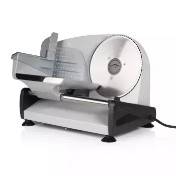 Elektrischer Allesschneider Tristar EM-2099 — 150 W, max. Schnittstärke 1,5 cm, kompakt 270×435×285 mm, schwarz/silber