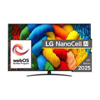 LG NanoCell AI 65NANO81A3A TV 165,1 cm (65 Zoll) 4K Ultra HD Smart TV Wi-Fi Schwarz