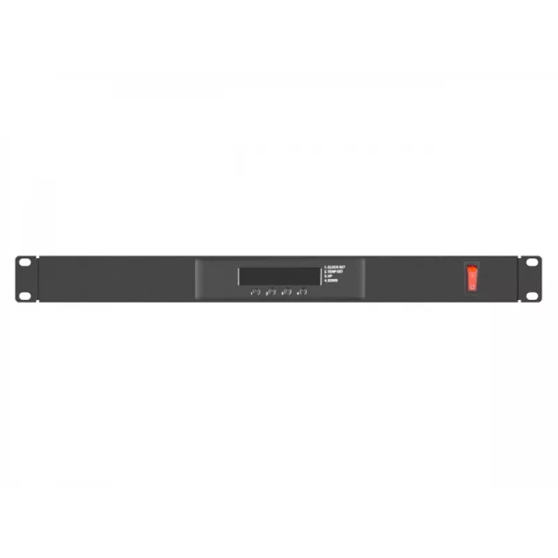 Top-Panel LANBERG AK-1503-B — 1U, 4 Lüfter, integrierter Lüfter, Ein-/Ausschalter, 230 V, 76 W, 483×322×44,5 mm