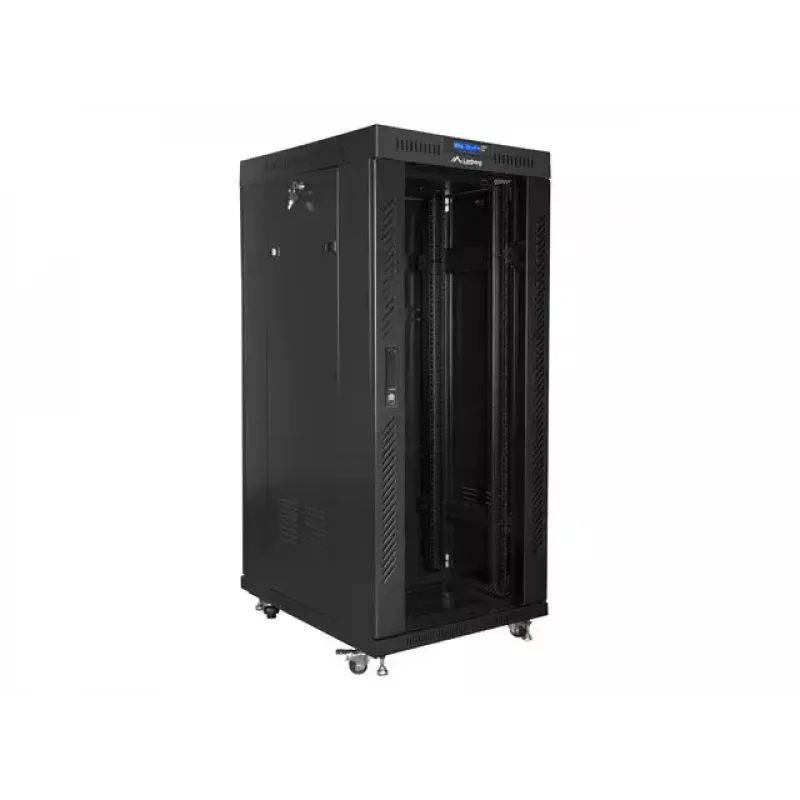 Freistehendes Rack Lanberg FF01-8027-12BL 27U Schwarz 1200 kg Tragfähigkeit