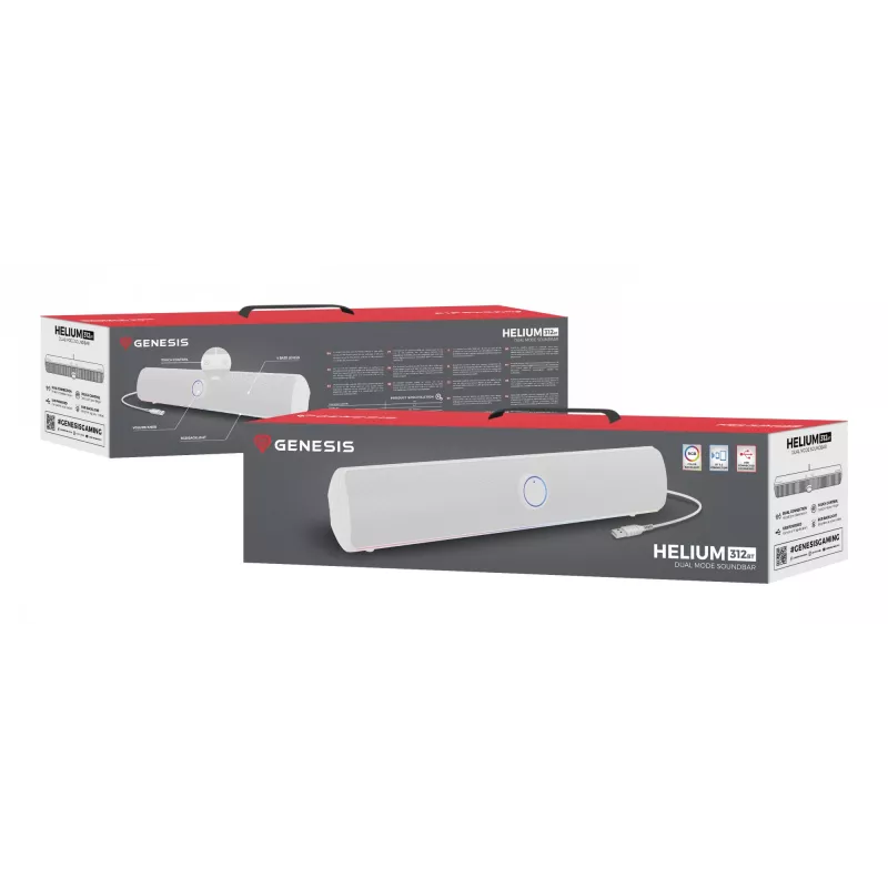 GENESIS NCS-2305 Soundbar-Lautsprecher Weiß 2.0 Kanäle 10 W