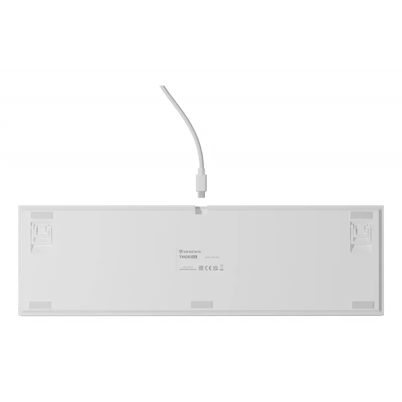 Mechanische Tastatur GENESIS THOR 404, Full-Size USB, QWERTY Englisch, RGB-Hintergrundbeleuchtung, weiß