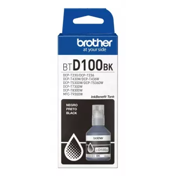 Tintenpatrone Brother BTD100BK Original — schwarz, 108 ml, 7500 Seiten, 56×123×55,5 mm