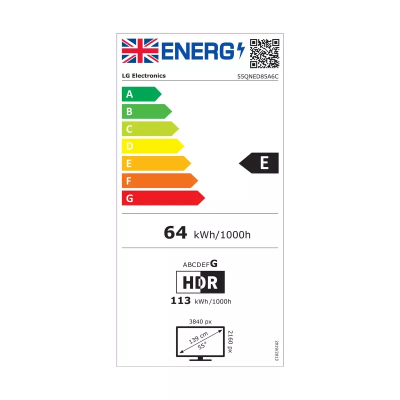 TV LG 55QNED85A3C 55 Zoll 4K QNED evo Smart TV, WebOS, Motion Pro, Wi‑Fi, Ethernet, DVB-T/T2, Schwarz