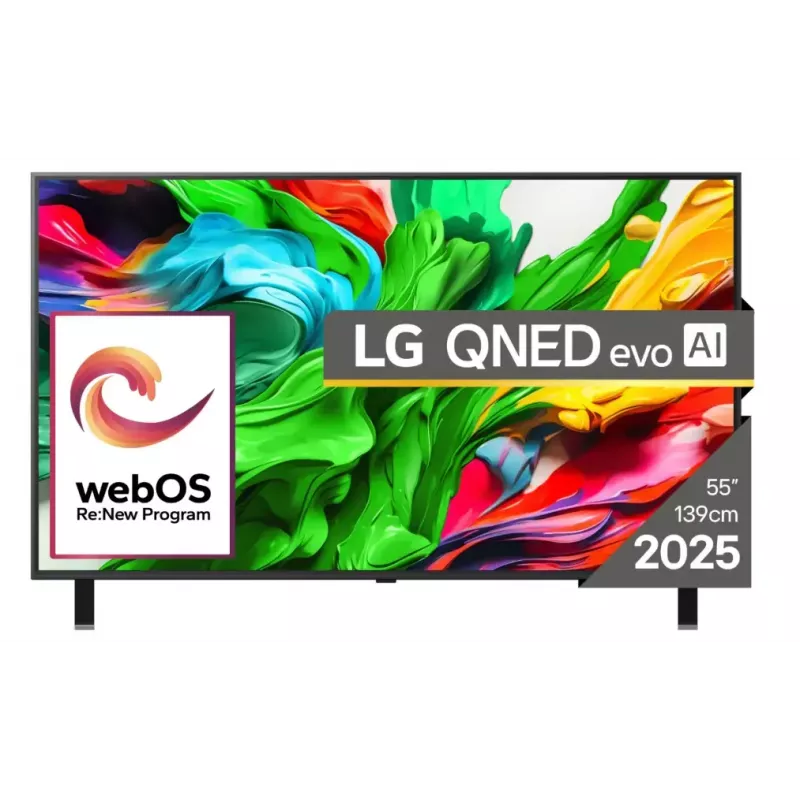 TV LG 55QNED85A3C 55 Zoll 4K QNED evo Smart TV, WebOS, Motion Pro, Wi‑Fi, Ethernet, DVB-T/T2, Schwarz