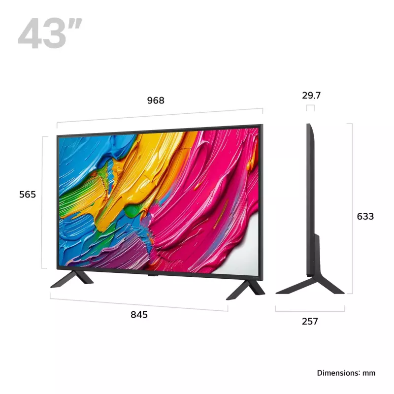 LG QNED 43QNED80A3A TV 109,2 cm (43 Zoll) 4K Ultra HD Smart TV Wi-Fi Schwarz