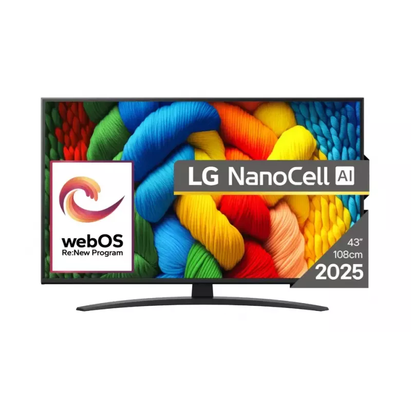 LG NanoCell AI 43NANO81A3A TV 109,2 cm (43 Zoll) 4K Ultra HD Smart TV Wi-Fi Schwarz
