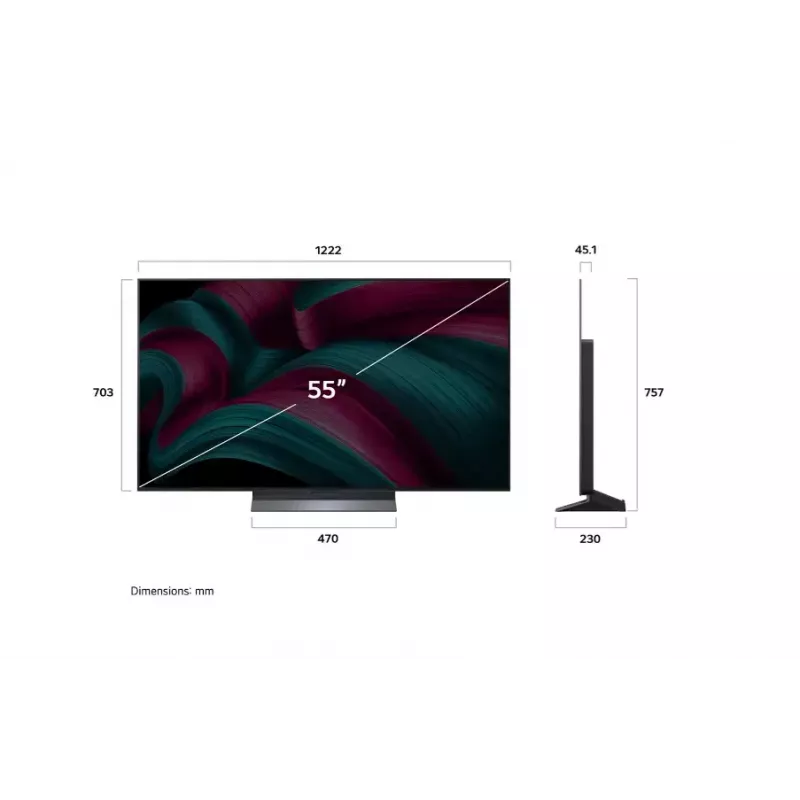 LG OLED evo AI OLED55C51LA TV 139,7 cm (55 Zoll) 4K Ultra HD Smart TV Wi-Fi Schwarz