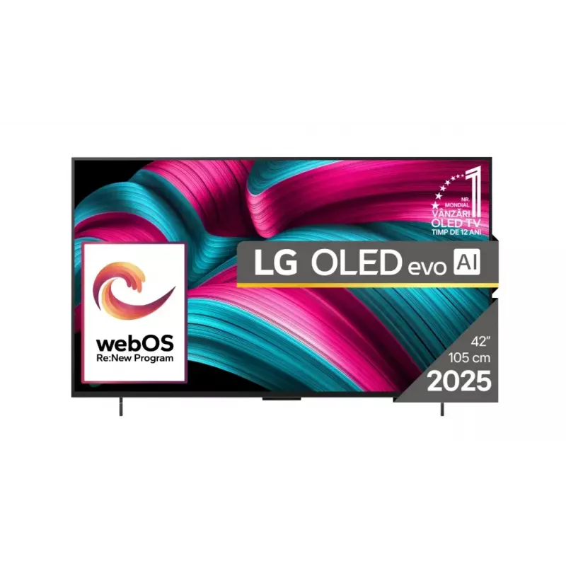 LG OLED evo AI OLED42C51LA TV 106,7 cm (42 Zoll) 4K Ultra HD Smart-TV Wi-Fi Schwarz