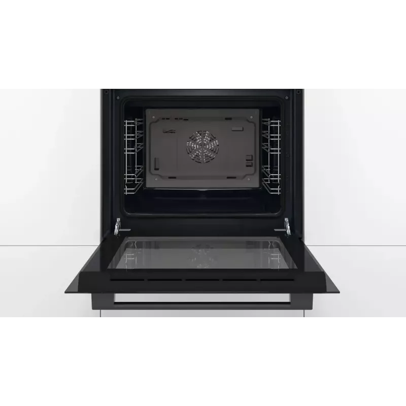 Einbau-Elektrobackofen Bosch HBF133BA1 — 66 L, Energieklasse A, Umluft, Grill, Touch- und Drehregler, schwarz