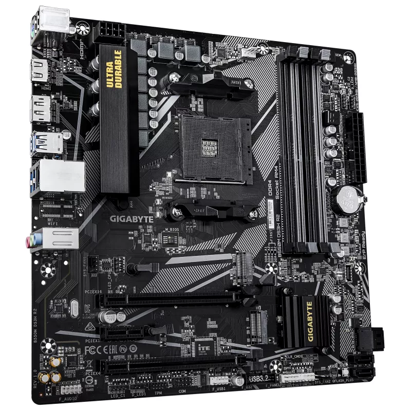 Motherboard GIGABYTE B550M DS3H R2, B550, Sockel AM4, Micro ATX