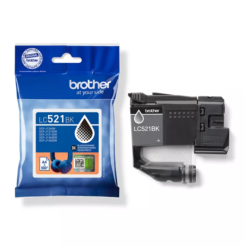 Brother LC521BK Original Tintenpatrone – Schwarz