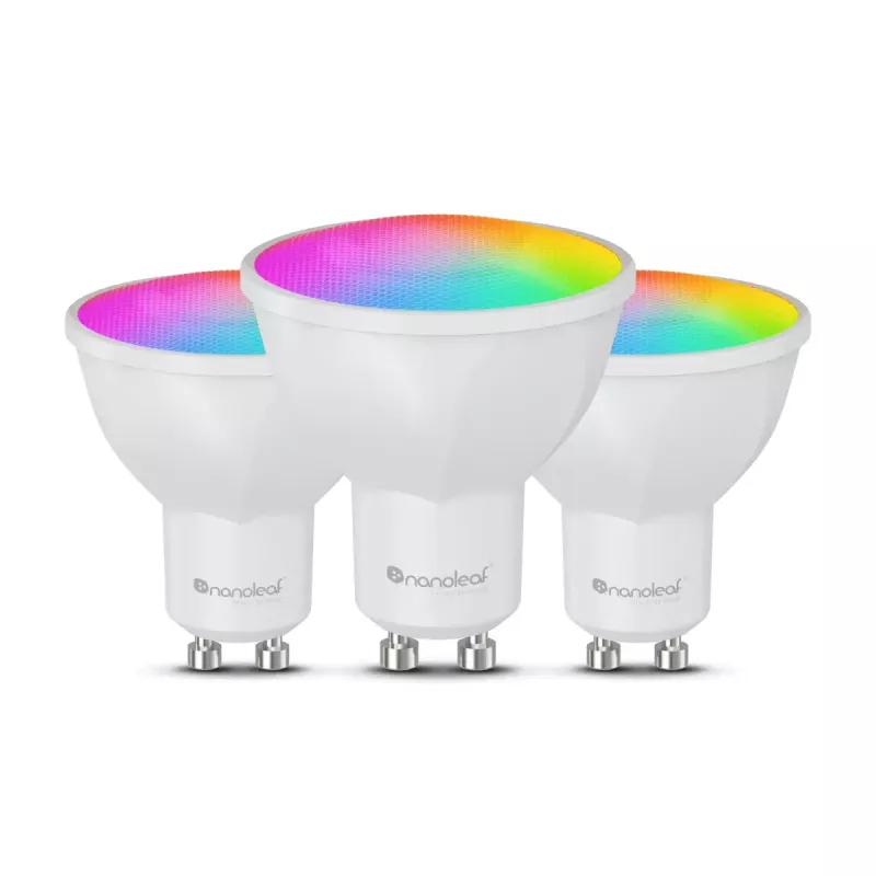 Smart Bulb Nanoleaf N7502B02-3GU10 RGBCW Wi‑Fi 3 Stück Pack GU10