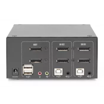 DIGITUS 2-Port DisplayPort DualView 60 Hz 4K 60fp Multiplattform-Unterstützung