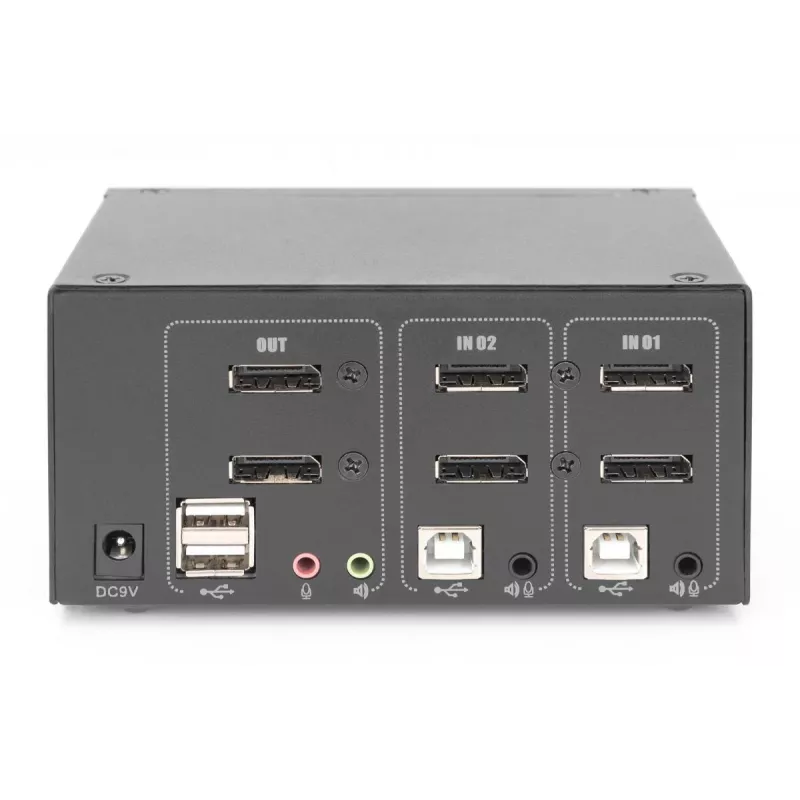 DIGITUS 2-Port DisplayPort DualView 60 Hz 4K 60fp Multiplattform-Unterstützung