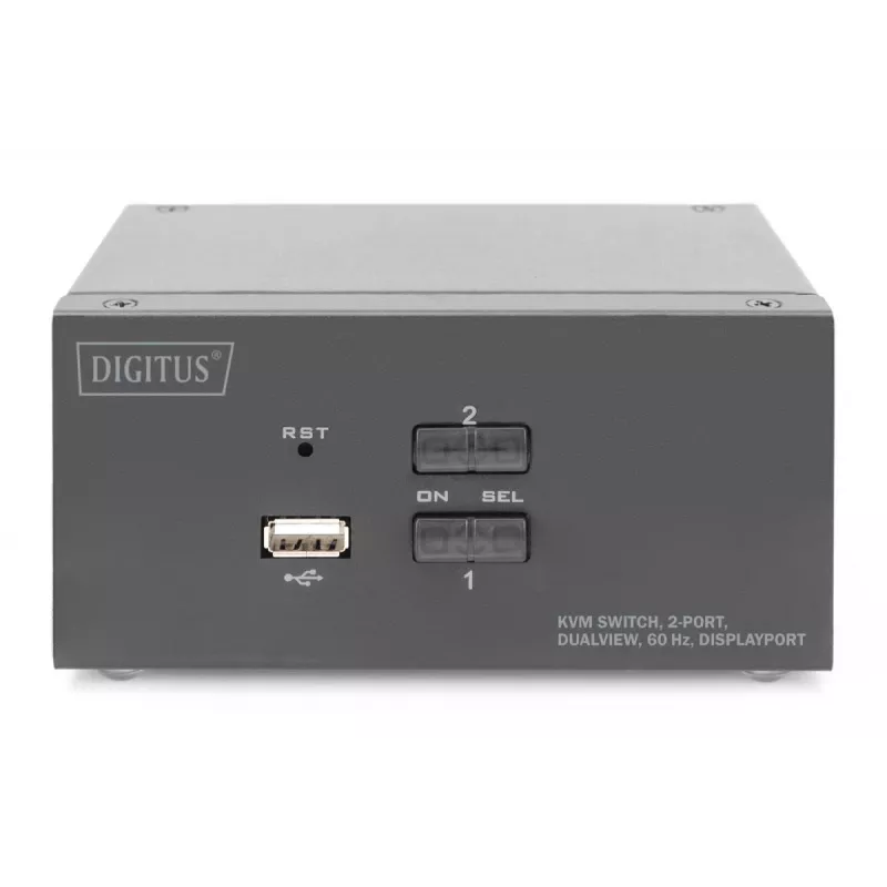 DIGITUS 2-Port DisplayPort DualView 60 Hz 4K 60fp Multiplattform-Unterstützung