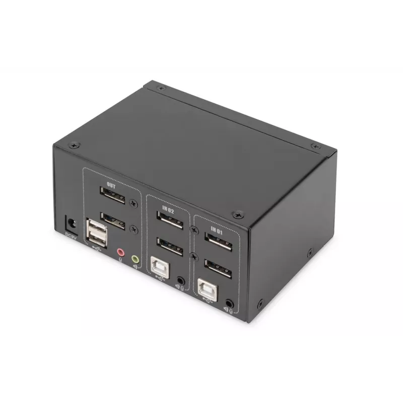 DIGITUS 2-Port DisplayPort DualView 60 Hz 4K 60fp Multiplattform-Unterstützung