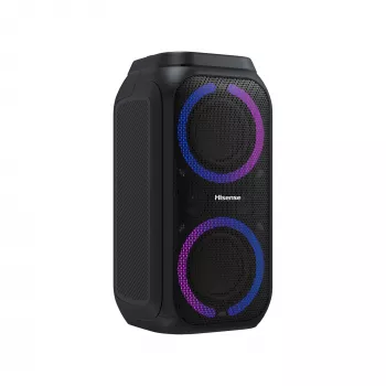Tragbarer Party-Lautsprecher HISENSE Party Rocker 160 — 160 W RMS, 2.0 Kanäle, IPX4, schwarz, 6,3 kg