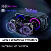 Tragbarer Party-Lautsprecher HISENSE Party Rocker 160 — 160 W RMS, 2.0 Kanäle, IPX4, schwarz, 6,3 kg