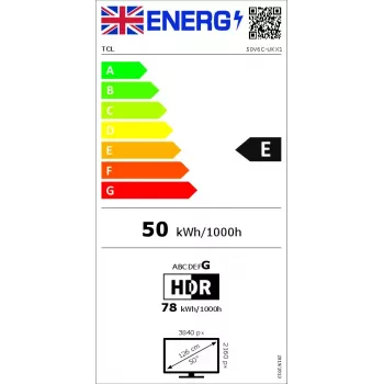TV TCL 50 Zoll V6C 4K Ultra HD (3840x2160), DLED, Google TV, Direct-LED, HDR10+, 3×HDMI 2.1, Bluetooth 5.4, Wi‑Fi 5