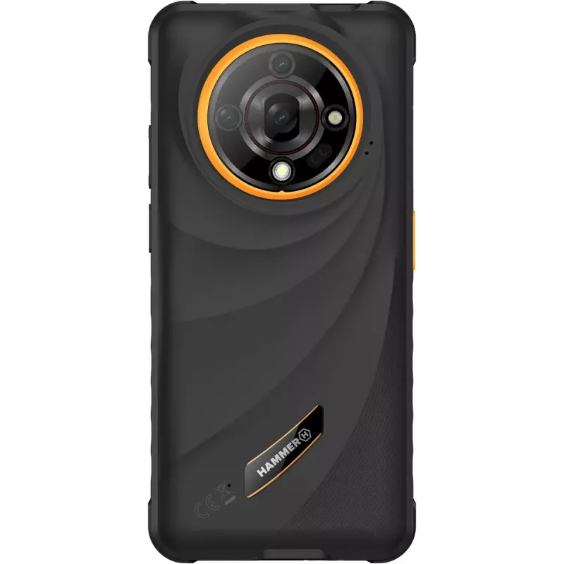 Smartphone Hammer Iron 6 — 6,56 Zoll IPS TFT, 128 GB, 6 GB RAM, Android 14, 4G, Schwarz