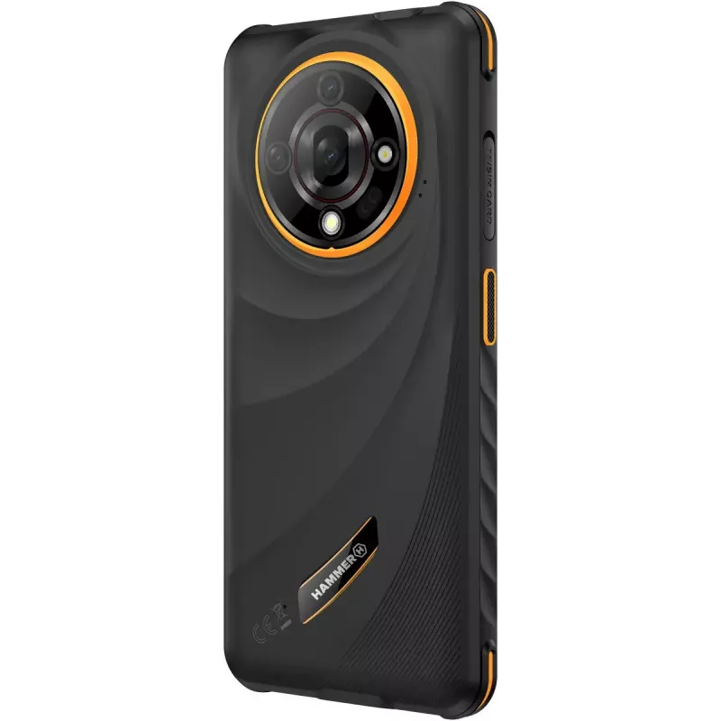Smartphone Hammer Iron 6 — 6,56 Zoll IPS TFT, 128 GB, 6 GB RAM, Android 14, 4G, Schwarz