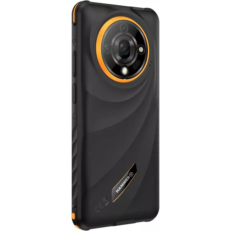 Smartphone Hammer Iron 6 — 6,56 Zoll IPS TFT, 128 GB, 6 GB RAM, Android 14, 4G, Schwarz