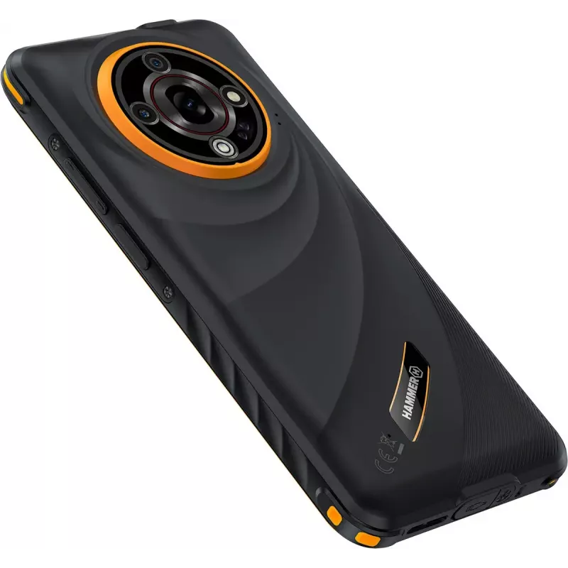 Smartphone Hammer Iron 6 — 6,56 Zoll IPS TFT, 128 GB, 6 GB RAM, Android 14, 4G, Schwarz