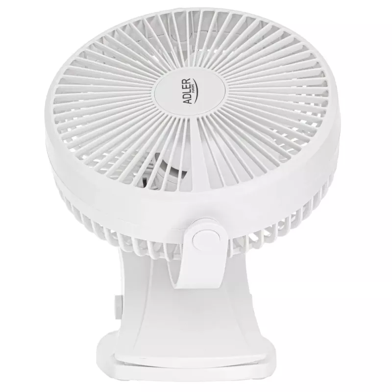 Adler AD 7342 wiederaufladbarer Klemm-Ventilator — 15,5 cm, 3 Geschwindigkeiten, Oszillation, 5 W