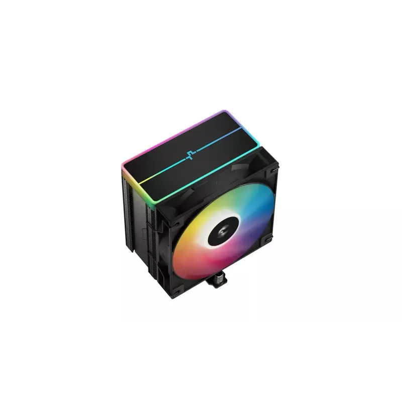 CPU-Luftkühler DeepCool AG500 BK ARGB V2 — Tower-Kühler für Intel- und AMD-Sockel, Lamellenkühler mit gestapelten Finnen, ARGB-Beleuchtung