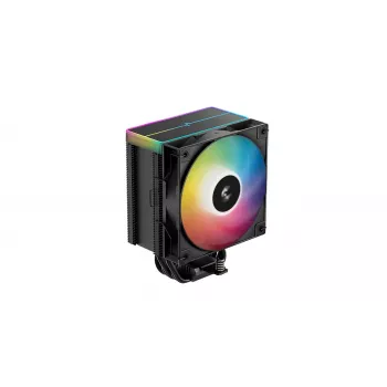 CPU-Luftkühler DeepCool AG500 BK ARGB V2 — Tower-Kühler für Intel- und AMD-Sockel, Lamellenkühler mit gestapelten Finnen, ARGB-Beleuchtung