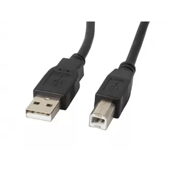 USB-2.0-Kabel LANBERG CA-USBA-11CC-0018-BK 1,8 m, USB A auf USB B, schwarz, 480 Mbit/s