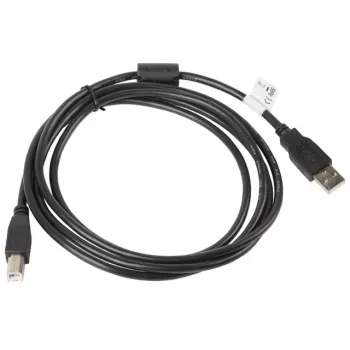 USB-2.0-Kabel LANBERG CA-USBA-11CC-0018-BK 1,8 m, USB A auf USB B, schwarz, 480 Mbit/s
