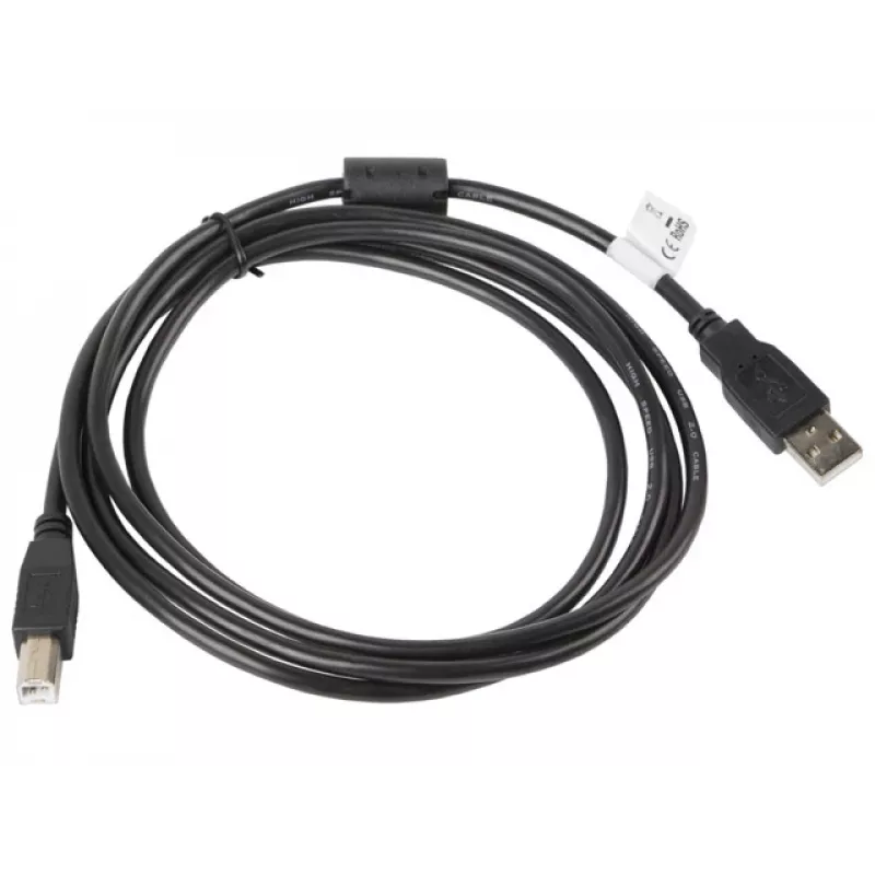 USB-2.0-Kabel LANBERG CA-USBA-11CC-0018-BK 1,8 m, USB A auf USB B, schwarz, 480 Mbit/s