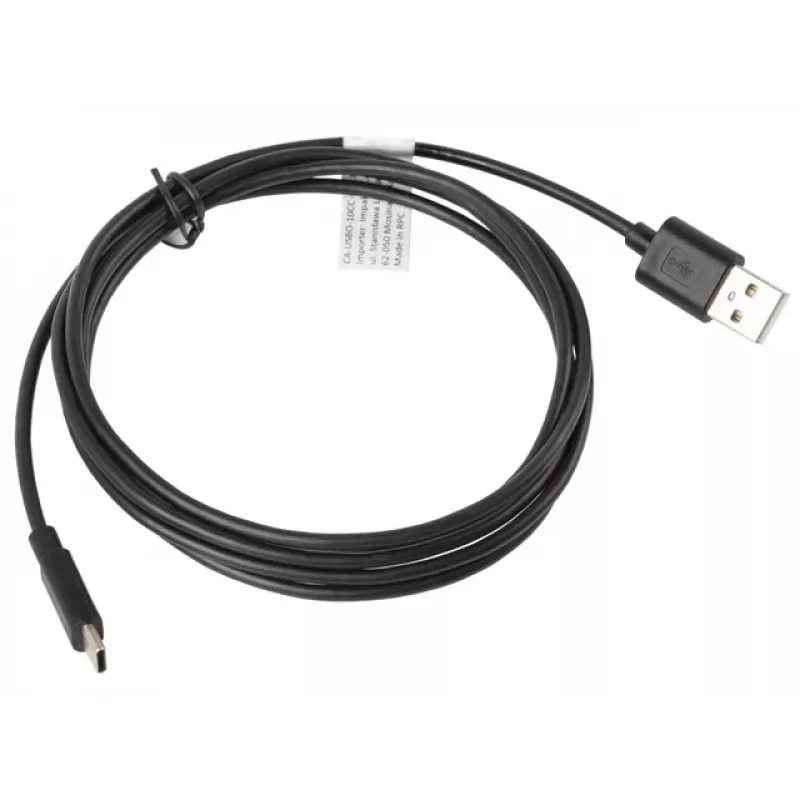 USB-Kabel LANBERG CA-USBO-10CC-0018-BK USB 2.0, USB A (Stecker) auf USB C (Stecker), 1,8 m, schwarz