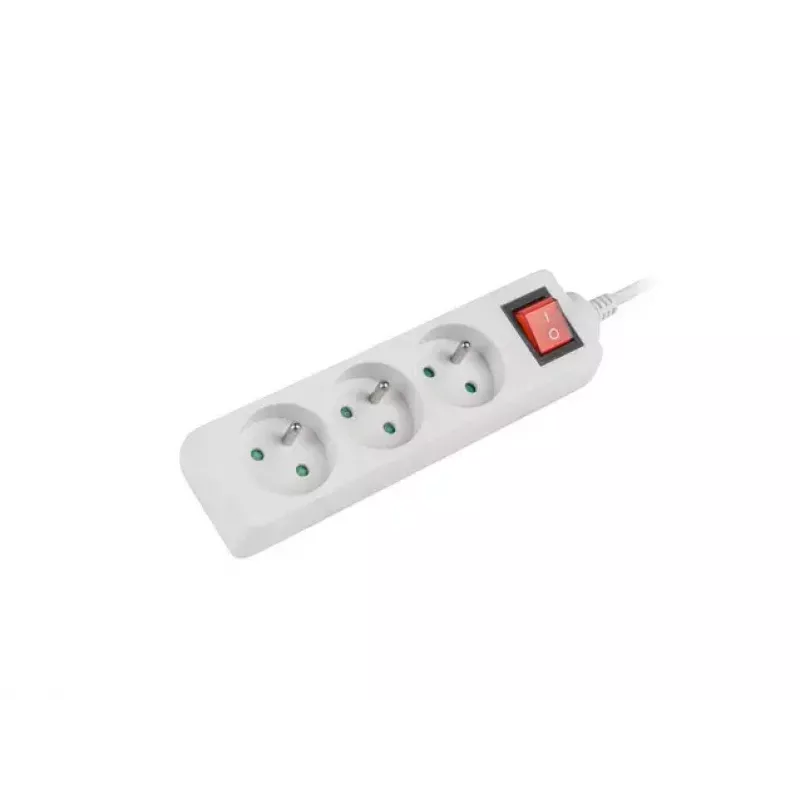 Stromverlängerung Lanberg PS1-03E-0150-W 1,5 m 3 AC-Ausgänge Innenbereich Weiß
