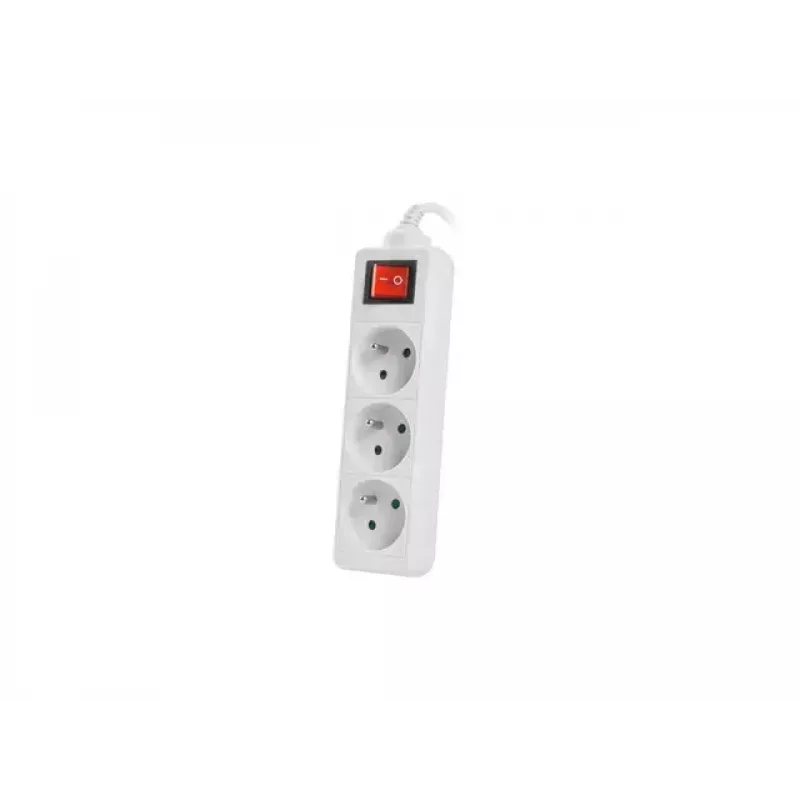 Stromverlängerung Lanberg PS1-03E-0150-W 1,5 m 3 AC-Ausgänge Innenbereich Weiß