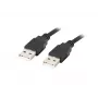 USB-A-auf-A-Kabel LANBERG CA-USBA-20CU-0018-BK 1,8 m USB 2.0 Schwarz, vernickelte Kontakte