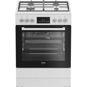 Freistehender Herd Beko FBM62330GWDTN Elektro Gas Schwarz Weiß 72L A