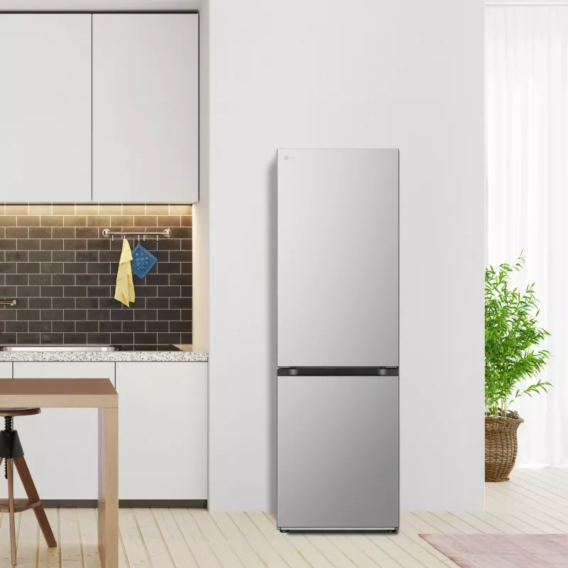Kühl-Gefrierkombination LG GBV21L0EPY, freistehend 344 L (234 L Kühlschrank / 110 L Gefrierschrank), No Frost, Inverter, Silber